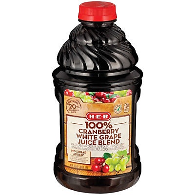 slide 1 of 1, H-E-B Select Ingredients 100% Cranberry White Grape Juice Blend - 48 oz, 48 oz