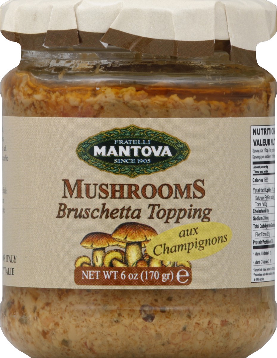 slide 2 of 2, Mantova Bruschetta Topping with Mushrooms, 6 oz