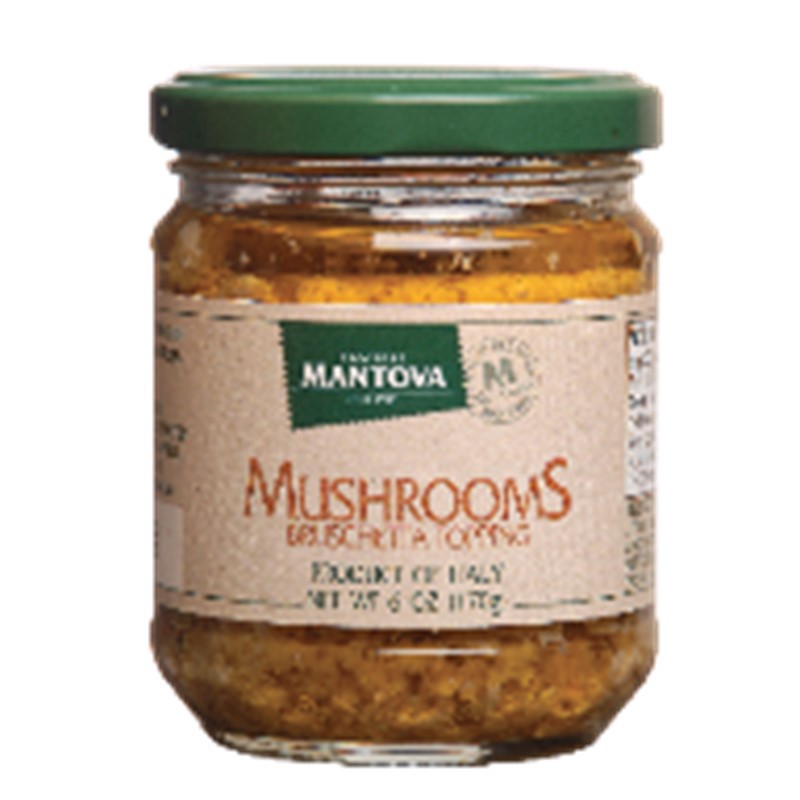 slide 1 of 2, Mantova Bruschetta Topping with Mushrooms, 6 oz