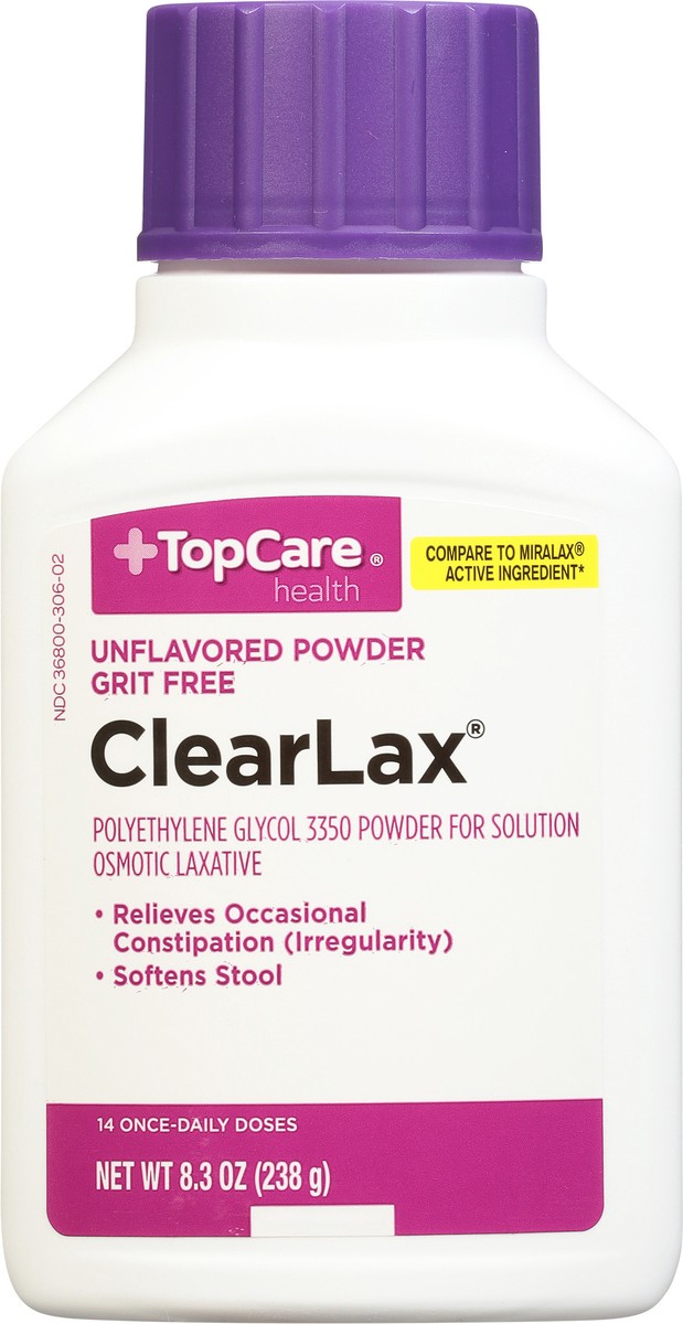 slide 3 of 10, TopCare Health Grit Free Unflavored Powder ClearLax 8.3 oz, 8.3 oz