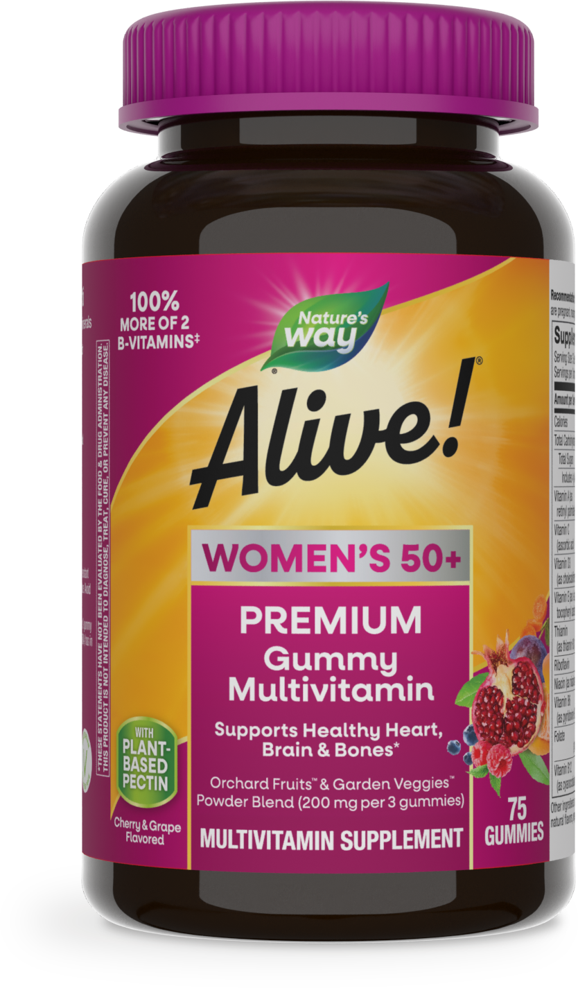 slide 1 of 2, Nature's Way Alive! Premium Women's 50+ Gummy Multivitamin, 75 ct