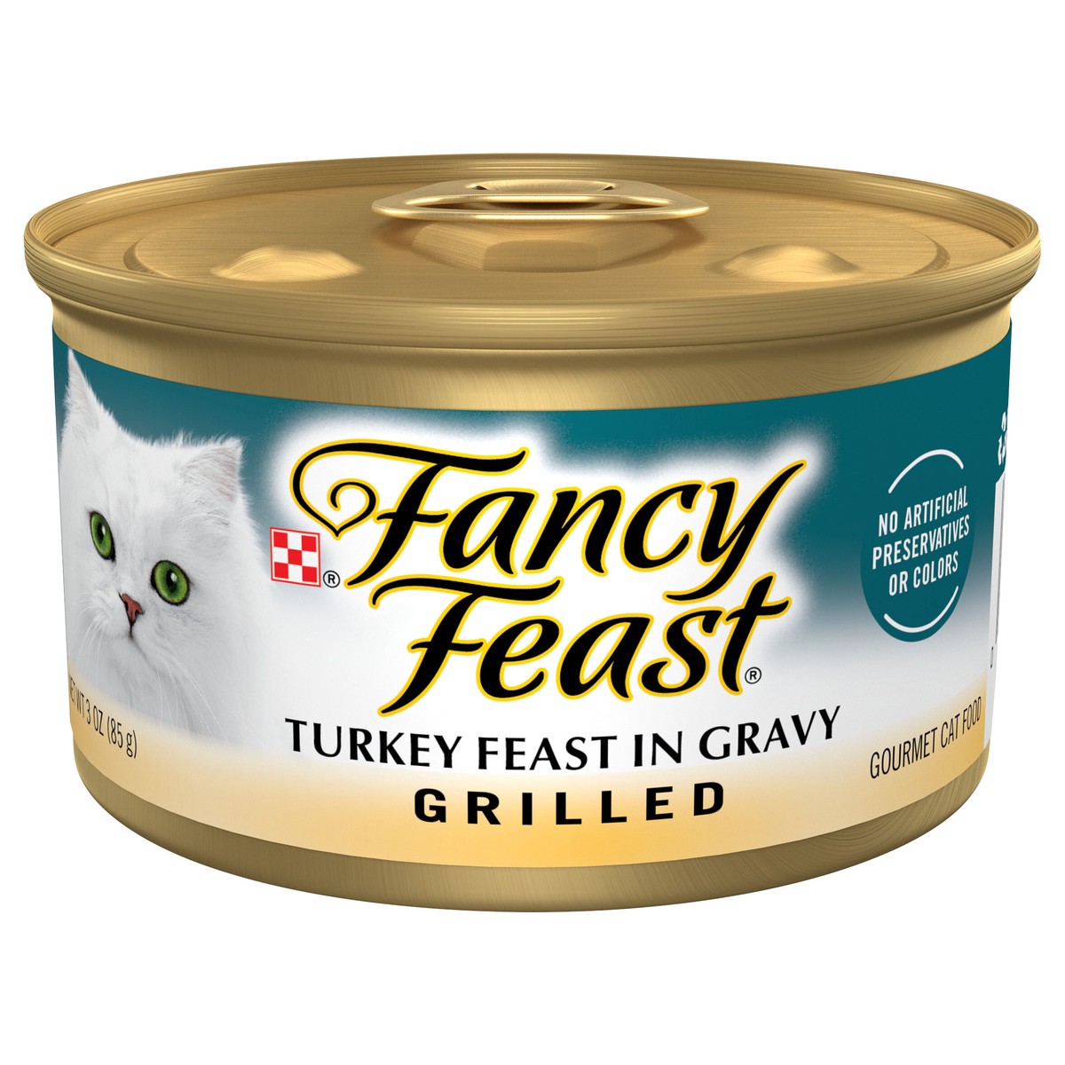 slide 1 of 7, Fancy Feast Purina Fancy Feast Grilled Gravy Wet Cat Food; Turkey Feast, 3 oz