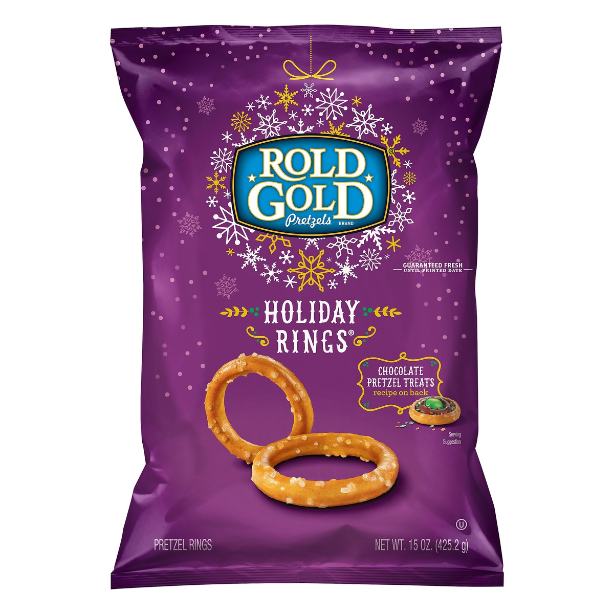 slide 1 of 4, Rold Gold Holiday Rings Pretzels, 15 oz