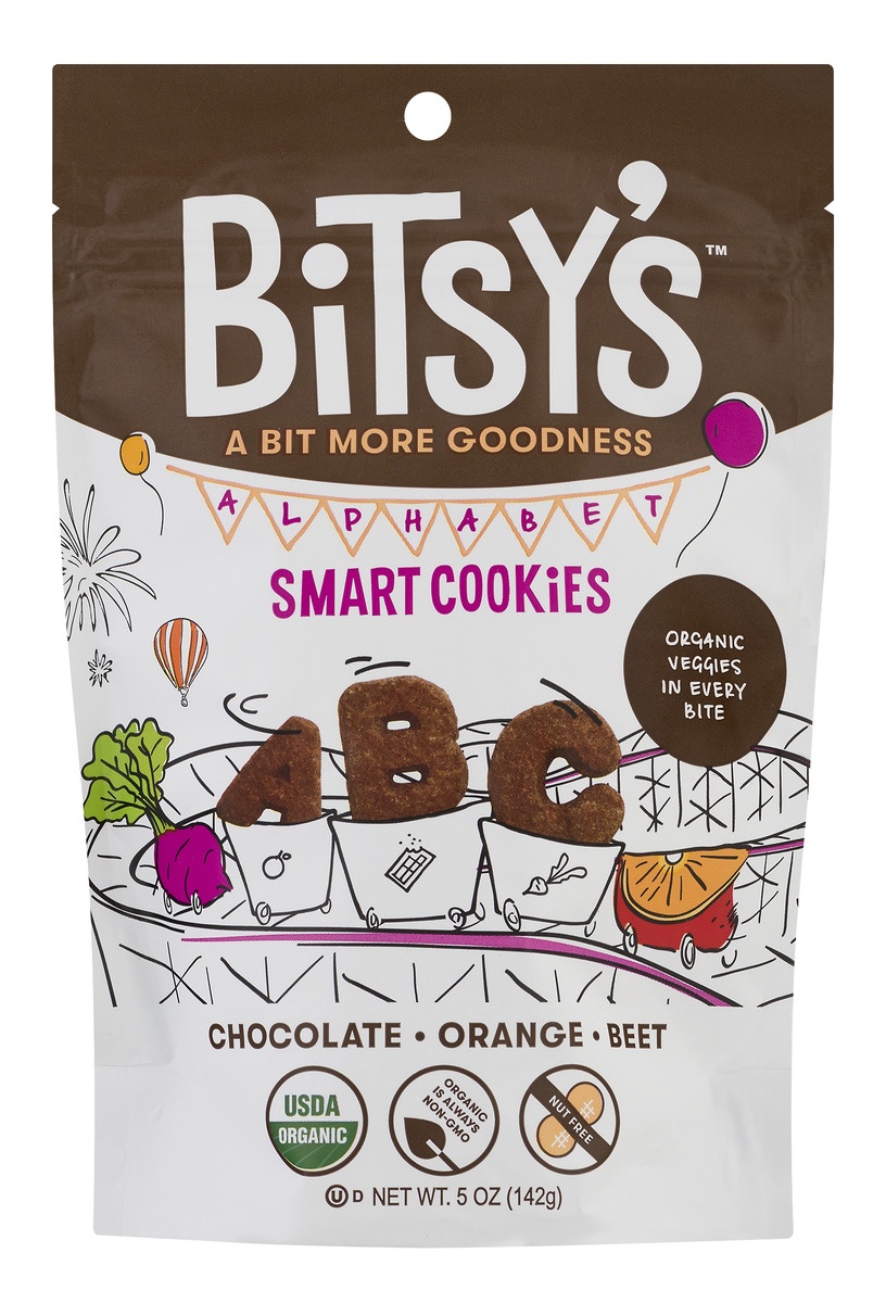 slide 1 of 1, Bitsy's Brainfood Smart Cookies Orange Chocolate Beet, 1 ct