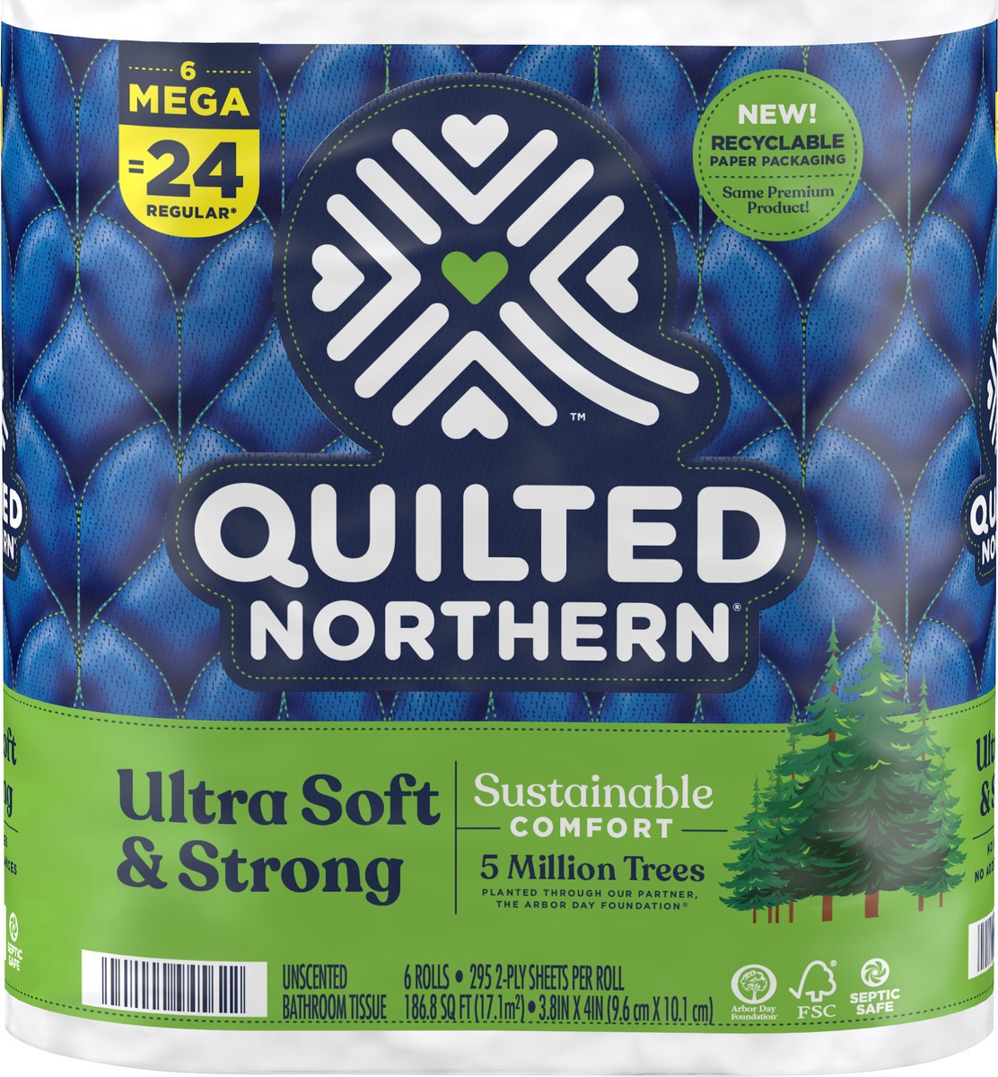 slide 2 of 5, Quilted Northern Ultra Soft & Strong Toilet Paper, 6 ct, 6 ct
