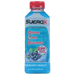 SueroX Blueberry Reboot Electrolyte Beverage 21.3 fl oz
