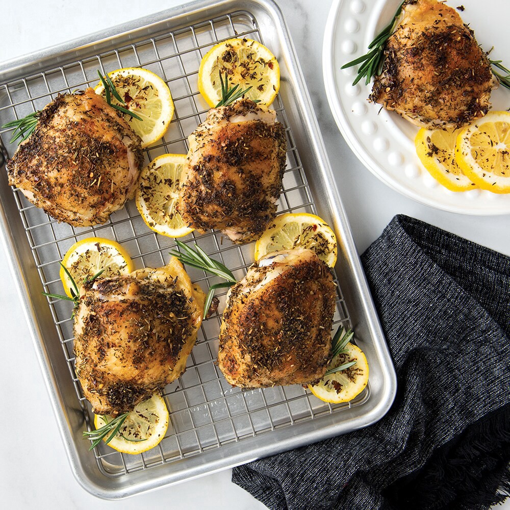 slide 5 of 5, Naturals Quarter Sheet With Oven-Safe Nonstick Grid, 2 ct