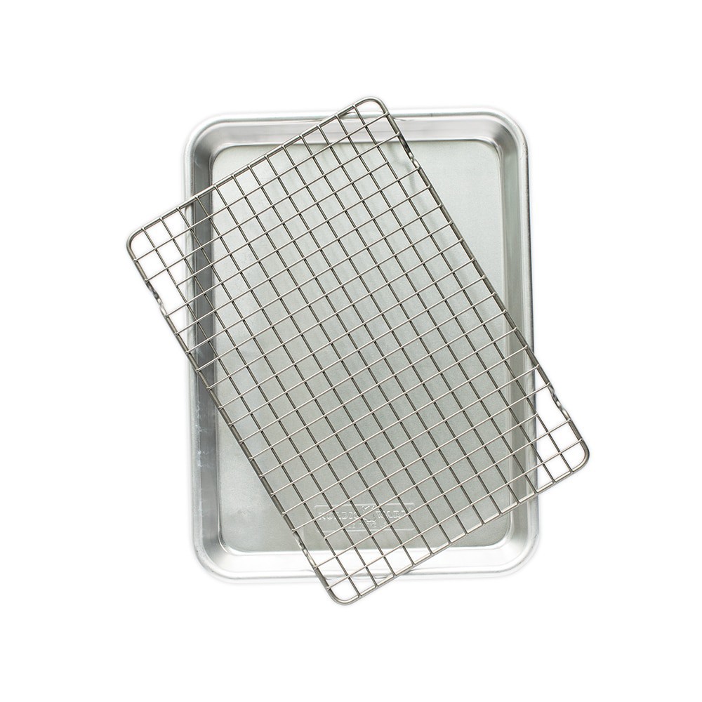 slide 1 of 5, Naturals Quarter Sheet With Oven-Safe Nonstick Grid, 2 ct