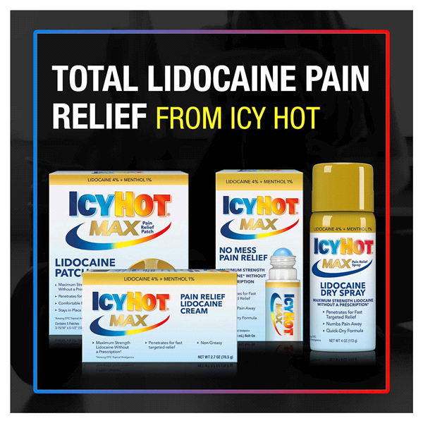 slide 4 of 25, Icy Hot Max Lidocaine Pain Relief Cream 2.7 oz, 2.7 oz