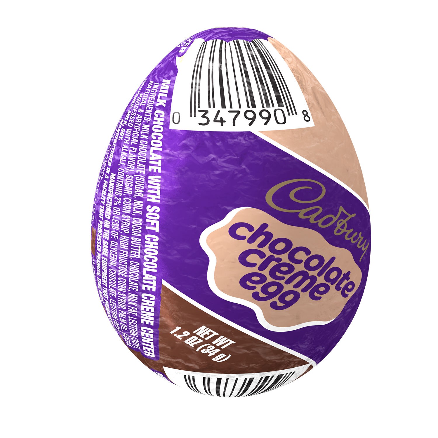 slide 1 of 6, Cadbury CHOCOLATE CREME EGG Milk Chocolate, Easter Candy Egg, 1.2 oz, 1.2 oz