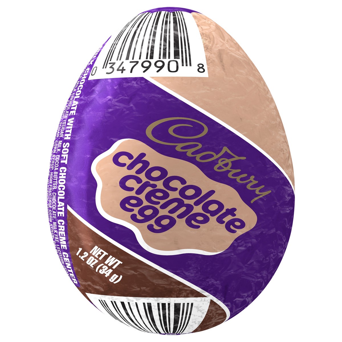 slide 1 of 6, CADBURY CHOCOLATE CREME EGG Chocolate, Easter Candy Egg, 1.2 oz, 1.2 oz