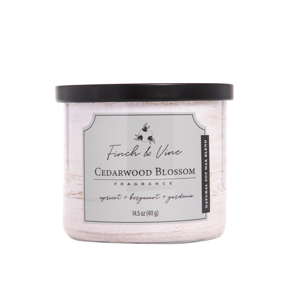 slide 1 of 1, Finch & Vine Cedarwood Blossom Fragranced Candle, 14.5 oz