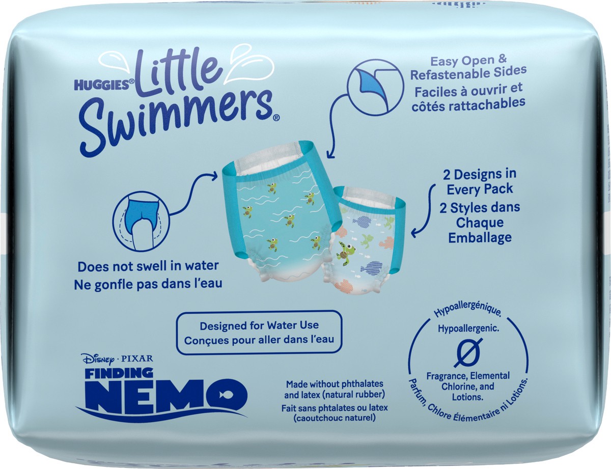 slide 9 of 11, Little Swimmers Disposable Swim Diapers, Size 3 (16-26 lbs), 12 Ct, 12 ct