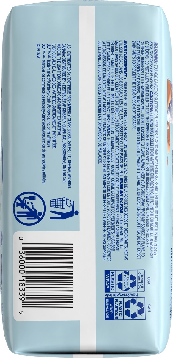 slide 4 of 11, Little Swimmers Disposable Swim Diapers, Size 3 (16-26 lbs), 12 Ct, 12 ct