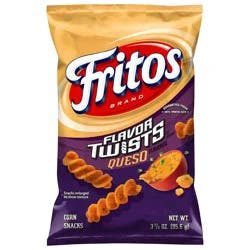 Fritos Flavor Twists Corn Chips Queso Flavored 3 3/8 Oz