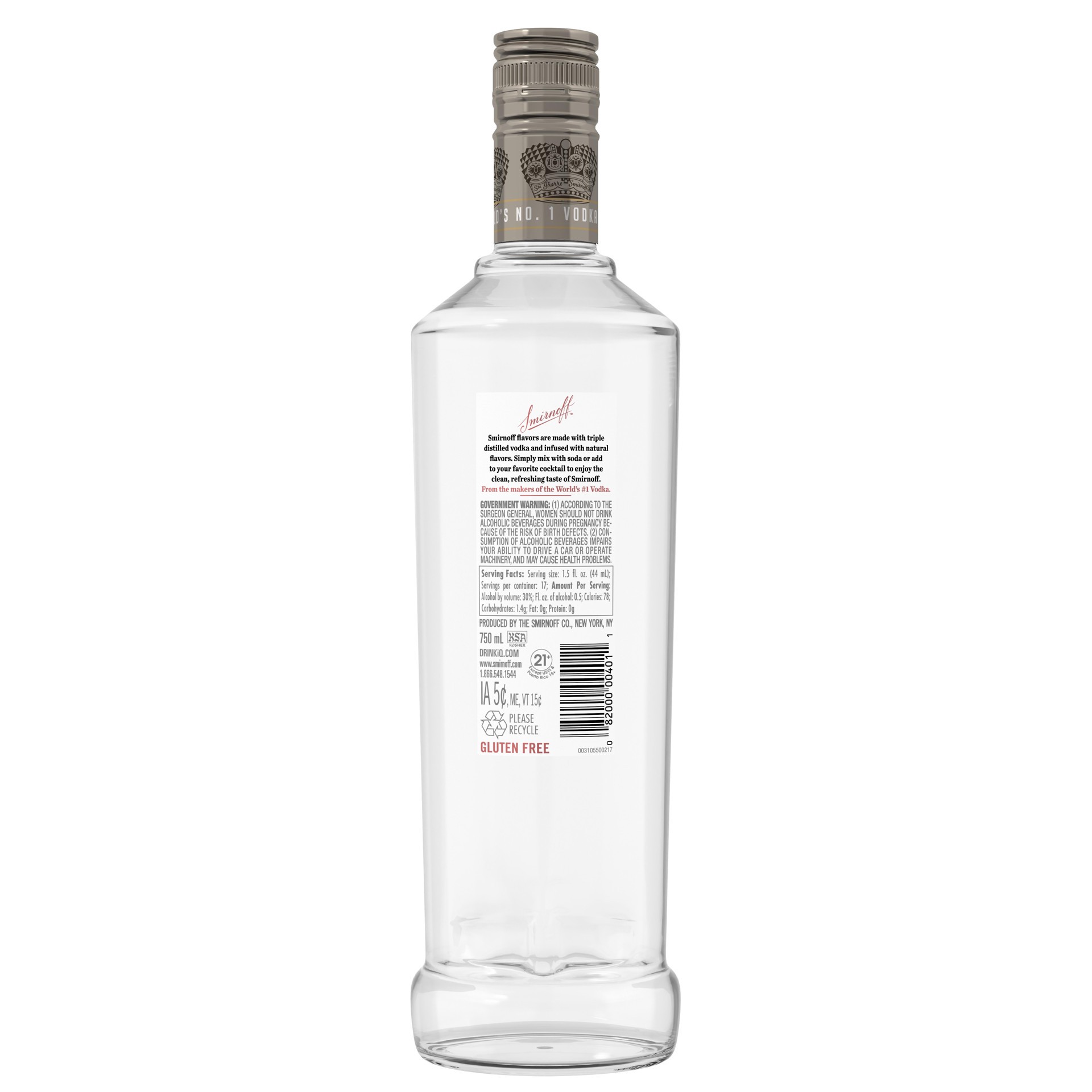 slide 2 of 4, Smirnoff Vanilla (Vodka Infused With Natural Flavors), 750 mL Glass Bottle, 750 ml