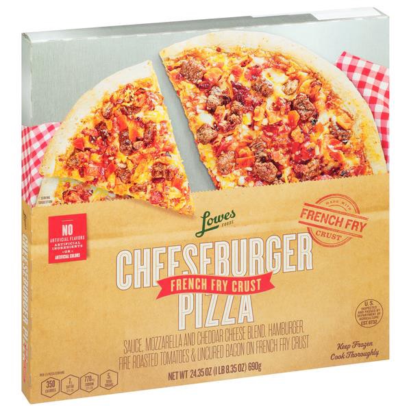 slide 1 of 1, Lowes Foods Cheeseburger Pizza, 24.35 oz