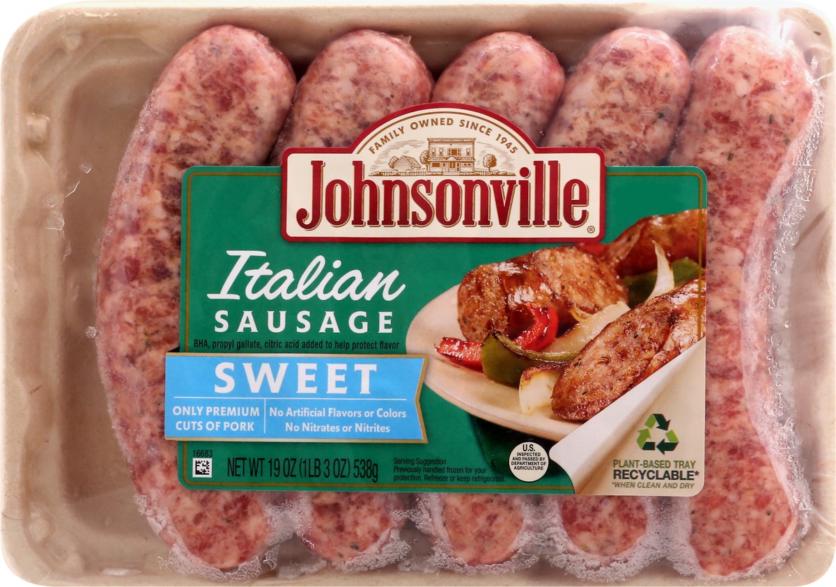 slide 6 of 11, Johnsonville Sweet Italian Sausage 19 oz, 19 oz