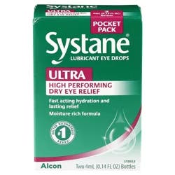Systane Ultra Lubricant Eye Drops, 2 x 4 mL Pocket Pack