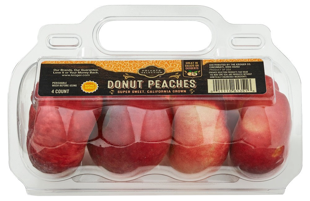 slide 1 of 4, Private Selection Donut Peaches, 4 ct