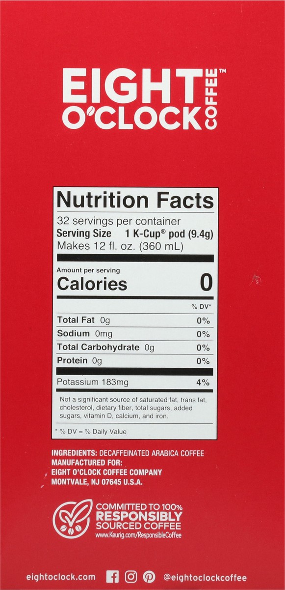 slide 14 of 14, Eight O'Clock Coffee Decaffeinated Medium Roast The Original Decaf Coffee Value Pack 32 - 0.33 oz K-Cup Pods, 32 ct