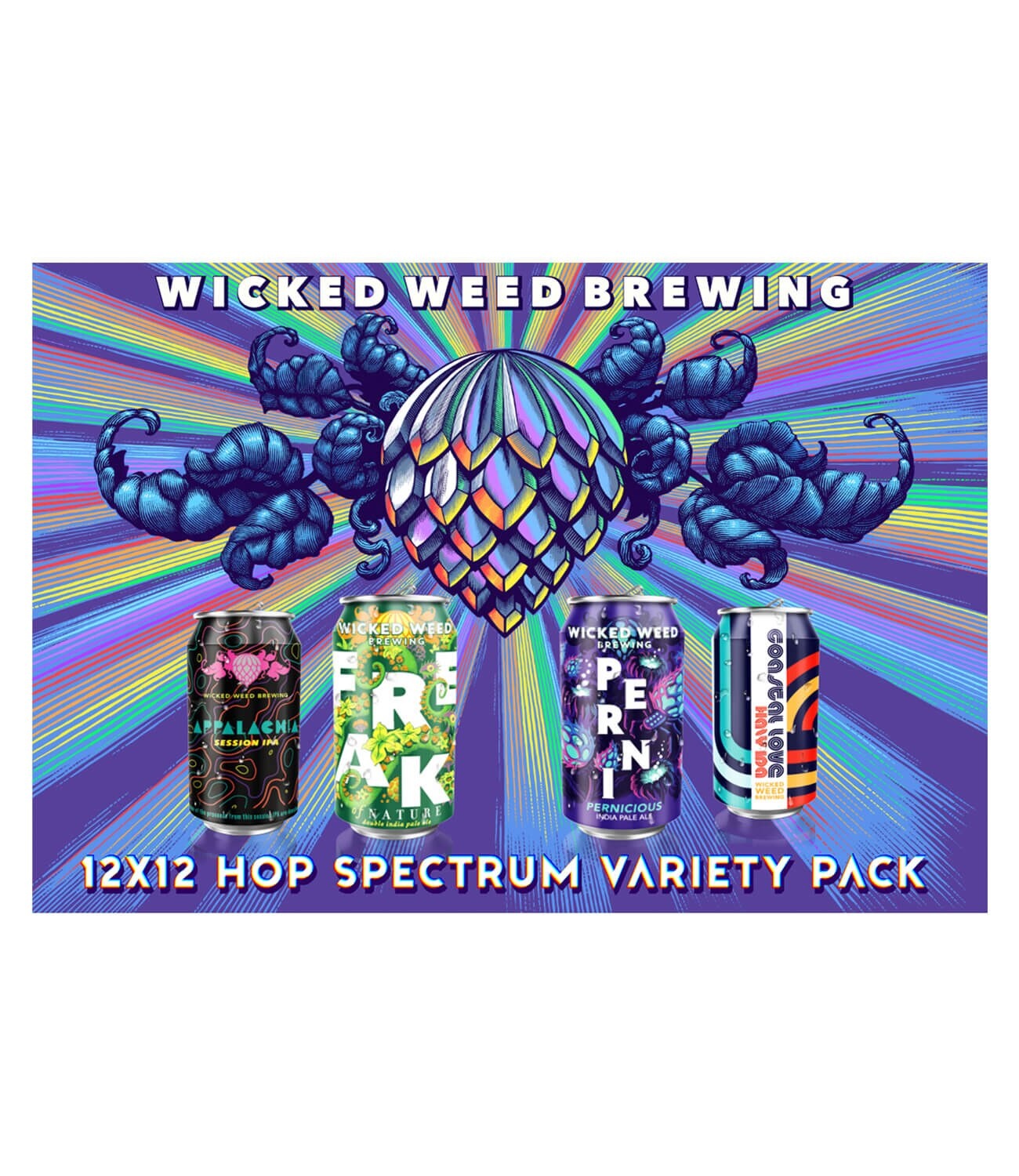 slide 1 of 1, Wicked Weed Hop Spectrum Variety Pack, 12 ct; 12 fl oz