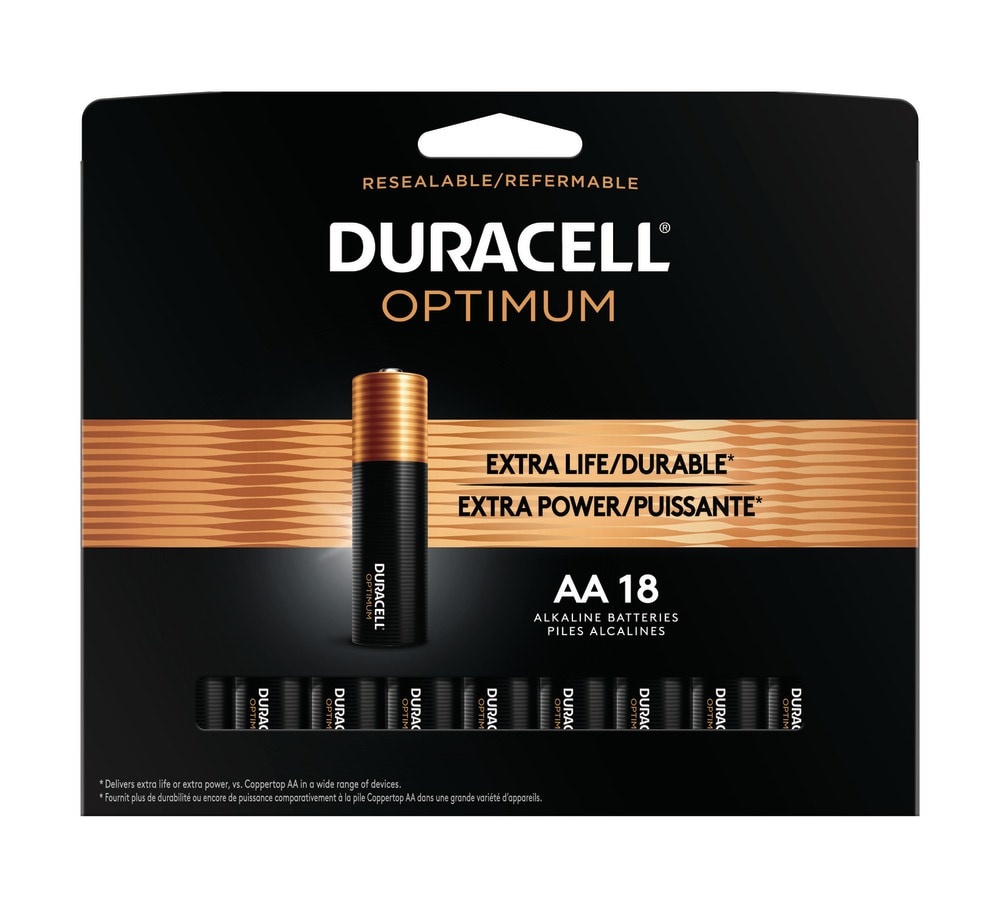 slide 1 of 8, Duracell Alkaline AA Batteries, 18 ct