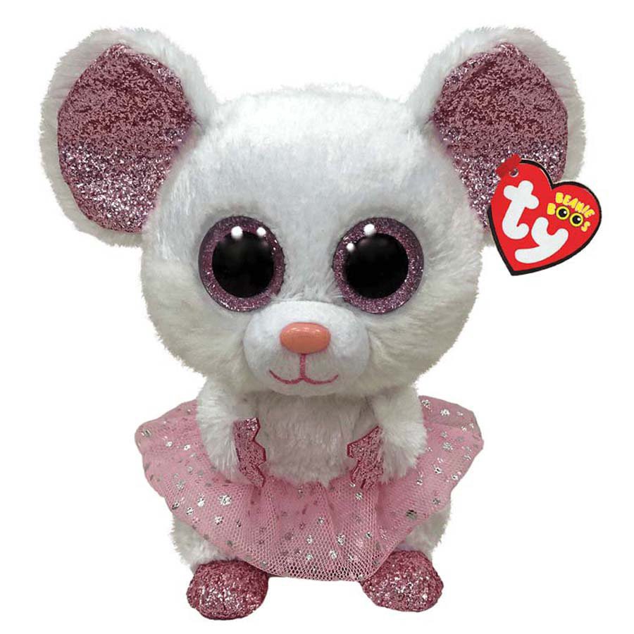 slide 1 of 1, Ty Inc Regular Ballerina Nina Mouse Plush - White, 1 ct