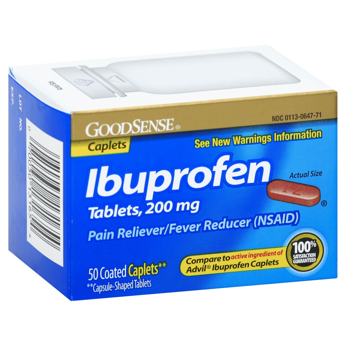 slide 7 of 8, Good Sense Ibuprofen 50 ea, 50 ct