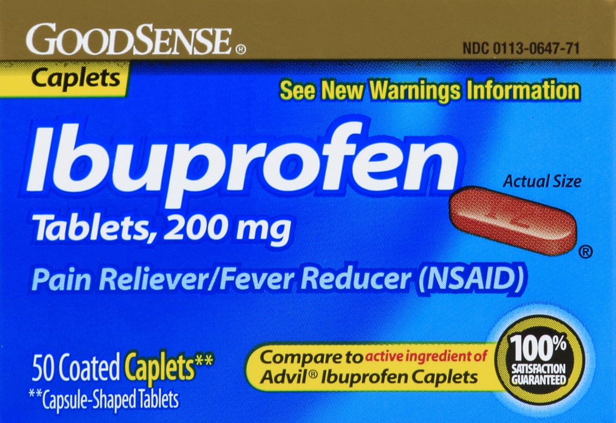 slide 1 of 8, Good Sense Ibuprofen 50 ea, 50 ct