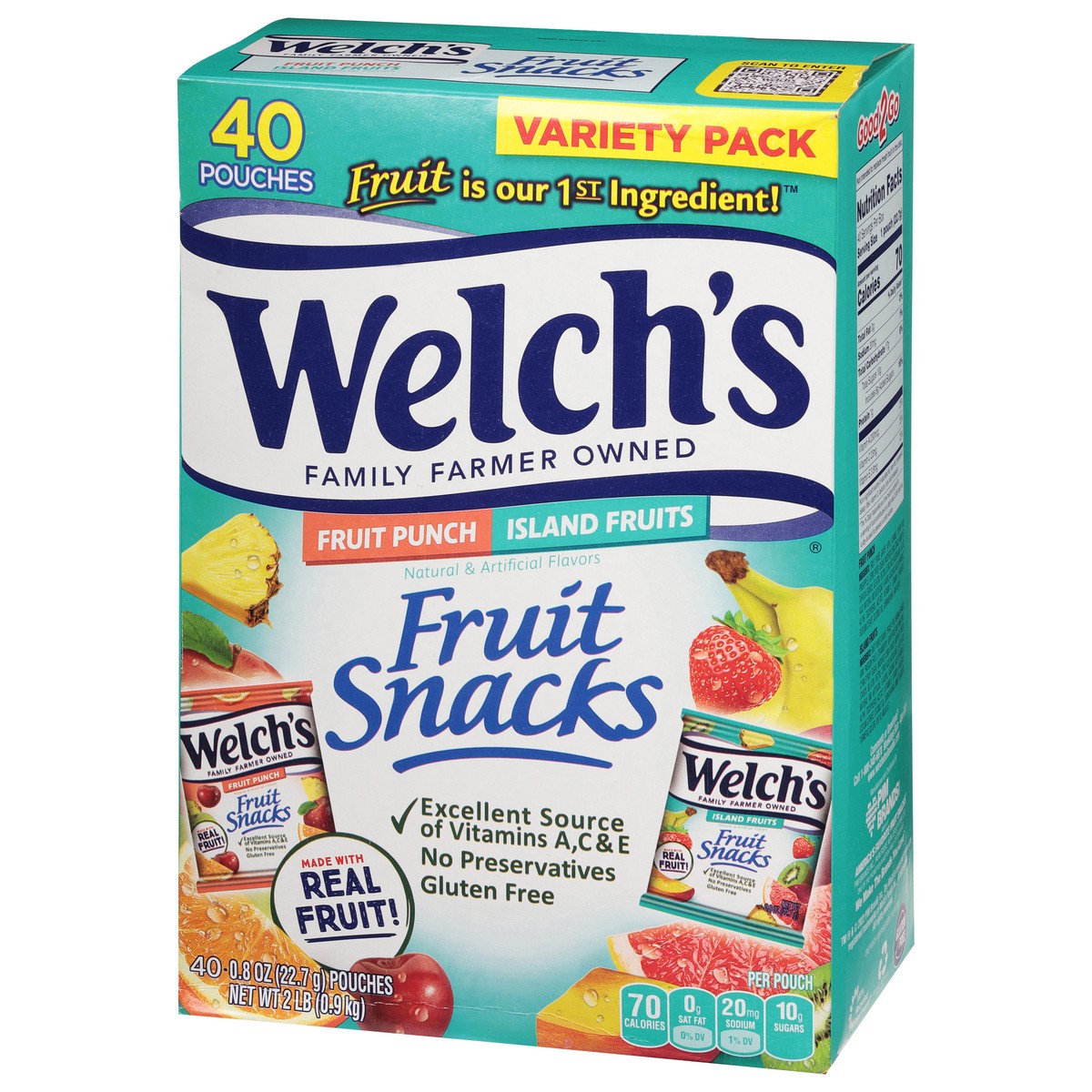 slide 2 of 9, Welch's Fruit Snacks, Fruit Punch & Island Fruits, 40 ct