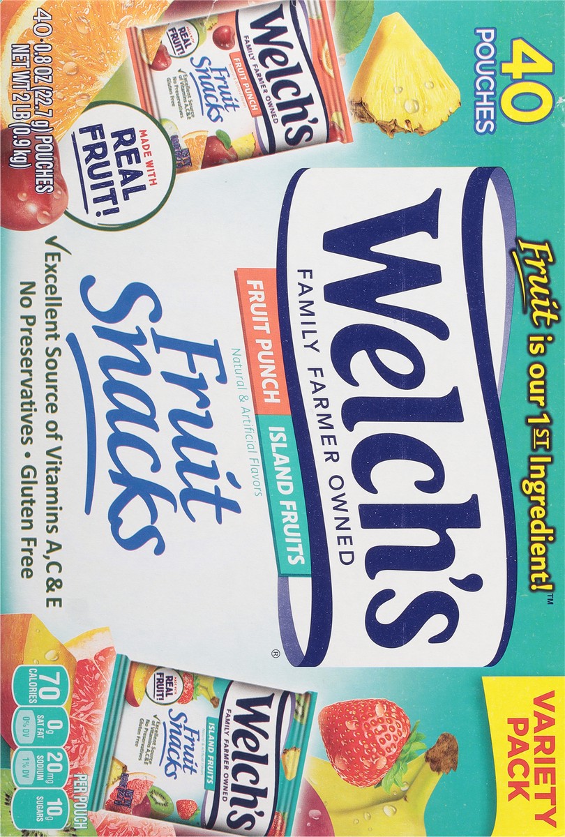 slide 7 of 9, Welch's Fruit Snacks, Fruit Punch & Island Fruits, 40 ct