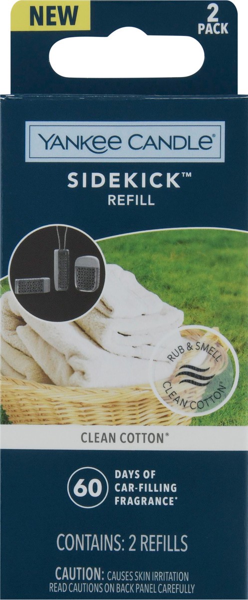 slide 3 of 11, Yankee Candle Sidekick 2 Pack Clean Cotton Air Fresheners Refills 2 ea, 2 ct