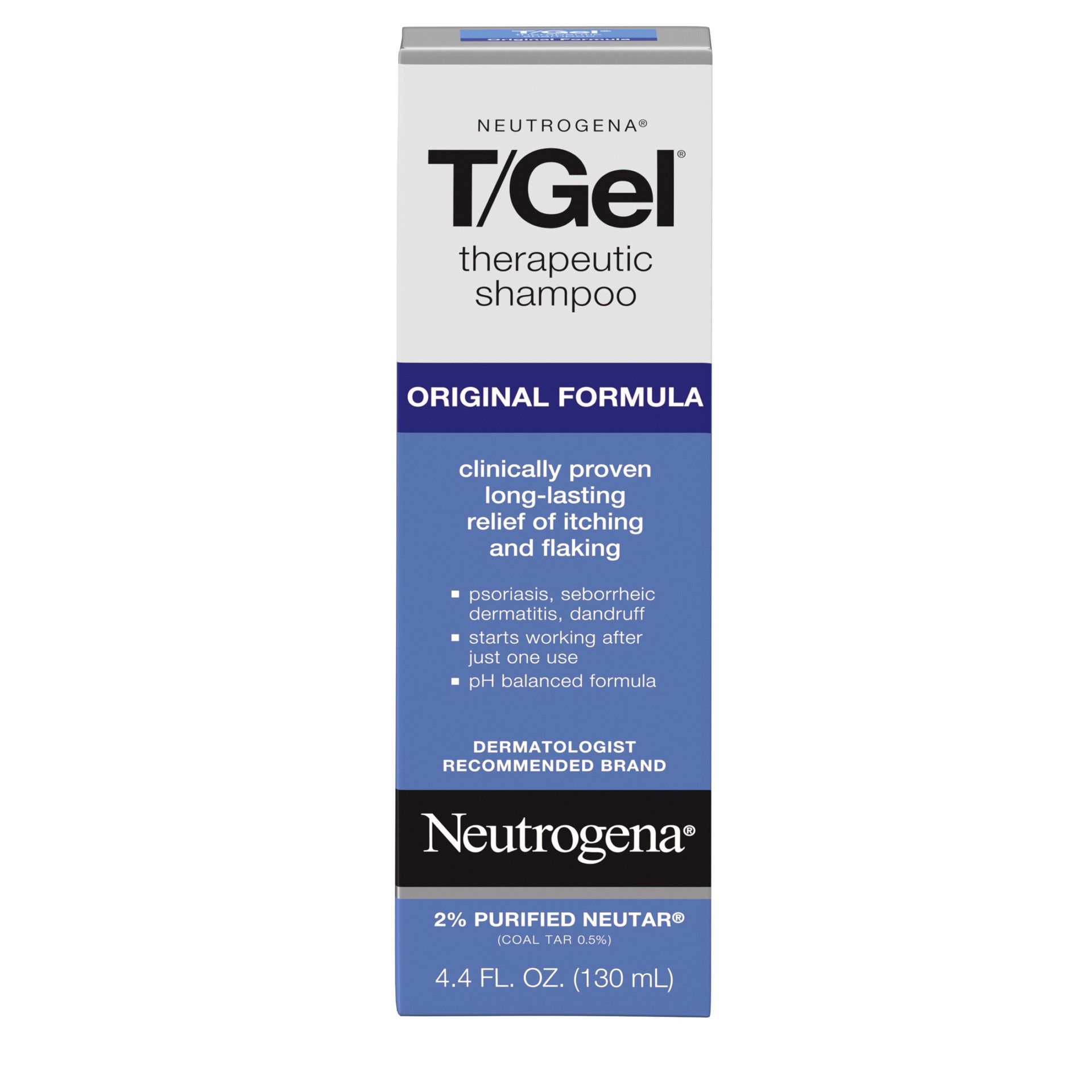 slide 1 of 8, Neutrogena T/Gel Therapeutic Shampoo Original Formula, Anti-Dandruff Shampoo for Long-Lasting Relief of Itching, Flaking Scalp Caused by Psoriasis & Seborrheic Dermatitis, 4.4 fl. oz, 4.40 fl oz