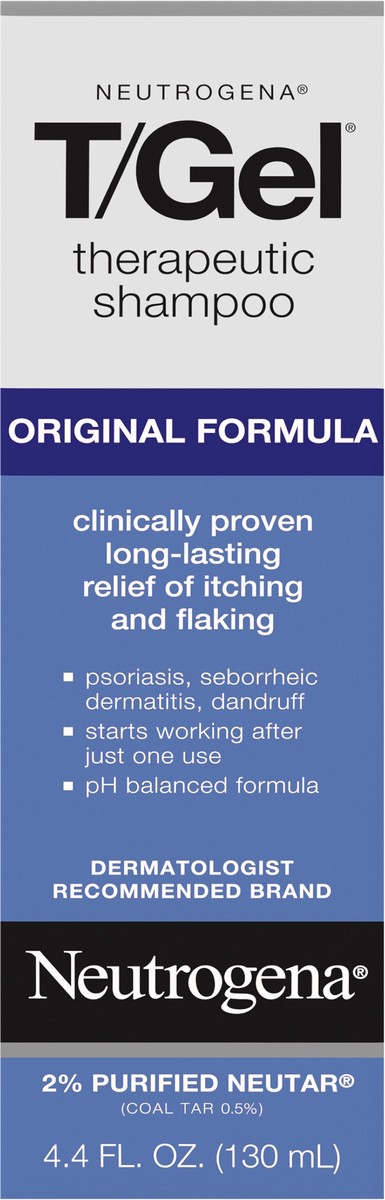 slide 7 of 8, Neutrogena T/Gel Therapeutic Shampoo Original Formula, Anti-Dandruff Shampoo for Long-Lasting Relief of Itching, Flaking Scalp Caused by Psoriasis & Seborrheic Dermatitis, 4.4 fl. oz, 4.40 fl oz