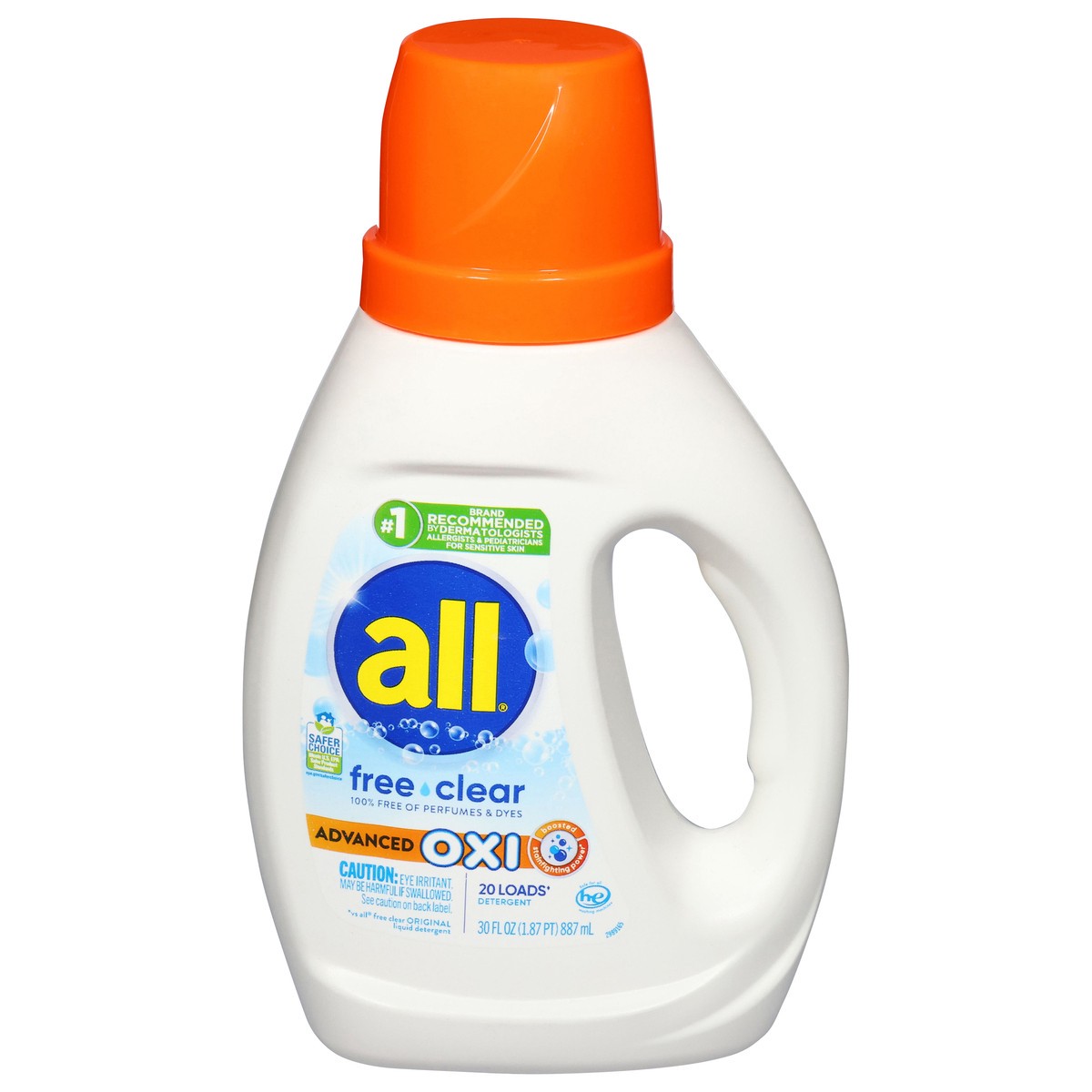 slide 1 of 12, All Free Clear Advanced Oxi Detergent 30 fl oz, 30 fl oz