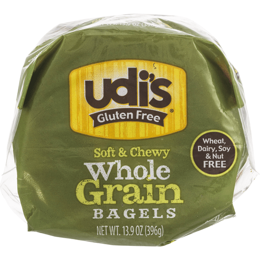 slide 2 of 8, Udi's Gluten Free Whole Grain Bagels, Frozen, 13.9 oz, 13.9 oz