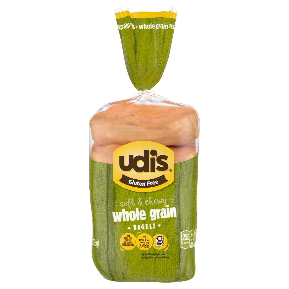 slide 1 of 8, Udi's Gluten Free Whole Grain Bagels, Frozen, 13.9 oz., 13.9 oz