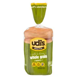 Udi's Gluten Free Whole Grain Bagels, Frozen, 13.9 oz.