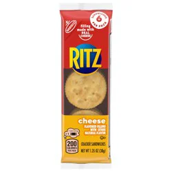 RITZ Cheese Sandwich Crackers, Lunch Snacks, 1.35 oz Snack Pack (6 Crackers Per Pack)