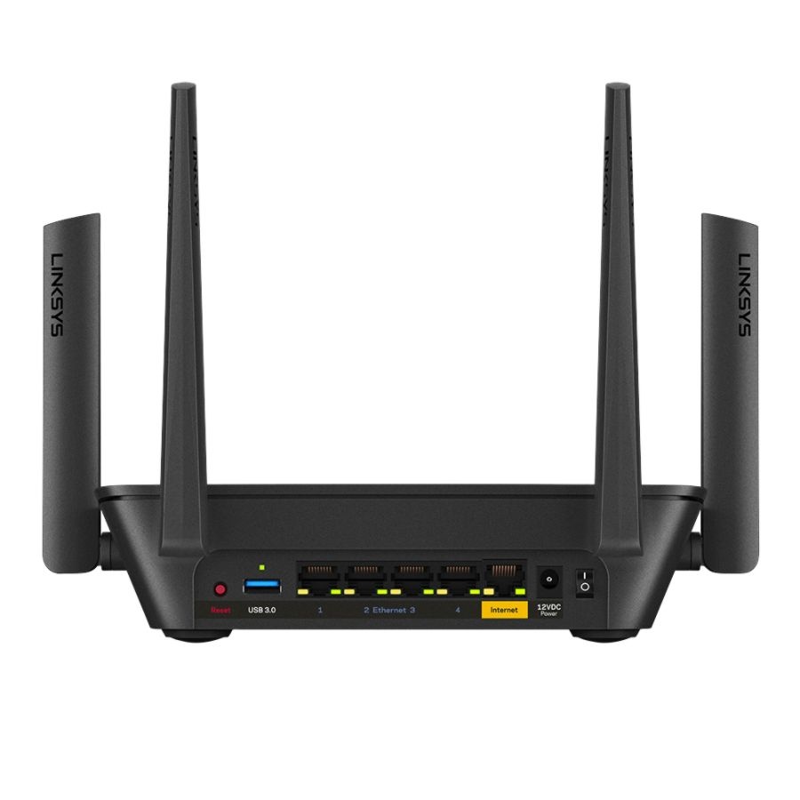 slide 4 of 4, Linksys Max-Stream Ac3000 Tri-Band Mesh Wireless 5 Router, Mr9000, 1 ct