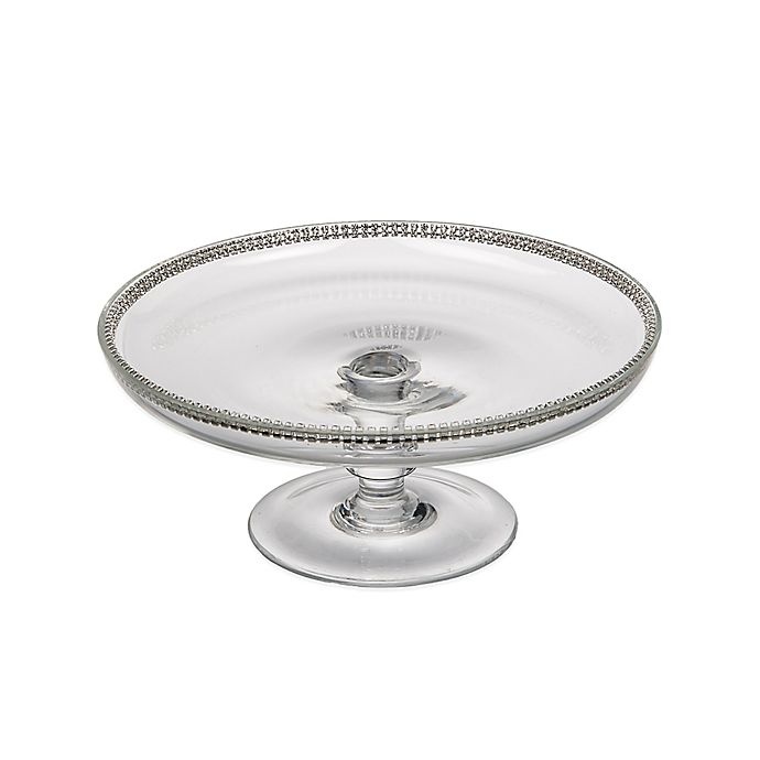 slide 1 of 1, Classic Touch Small Pedestal Cake Stand with Swarovski Crystal, 1 ct