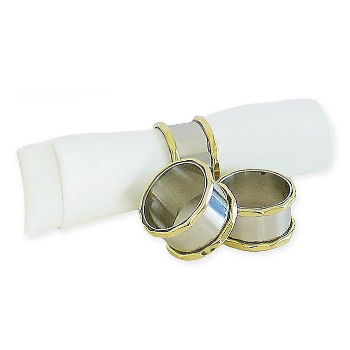 slide 1 of 1, Classic Touch Superby Napkin Rings, 4 ct