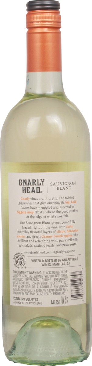 slide 4 of 9, Gnarly Head California Sauvignon Blanc 750 ml Bottle, 750 ml