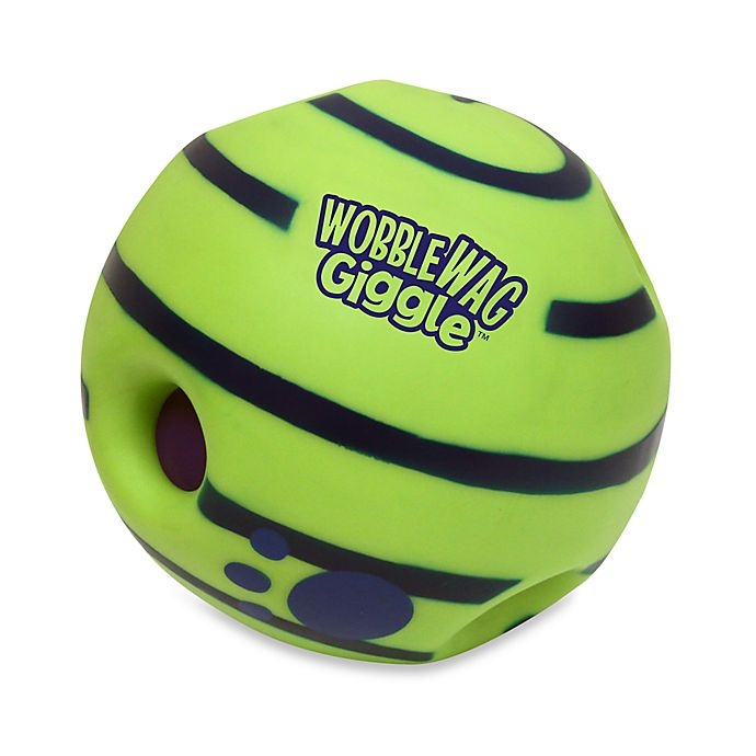 slide 3 of 5, As Seen on TV Wobble Wag Giggle Ball Dog Toy - Green, 1 ct