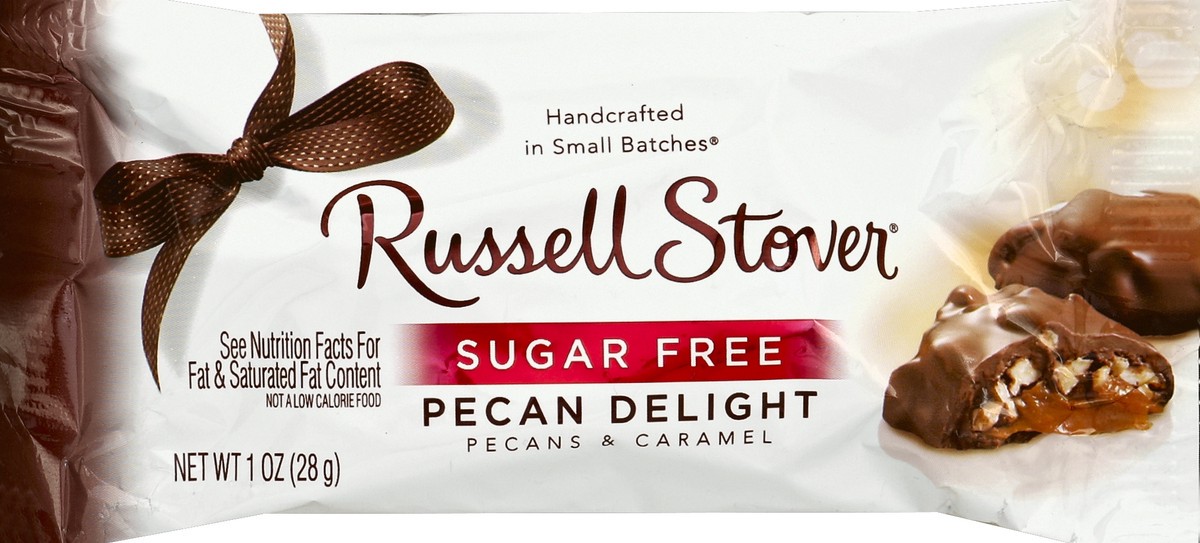 slide 5 of 5, Russell Stover Sugar-Free Pecan Delight Caramel Bar, 1 oz