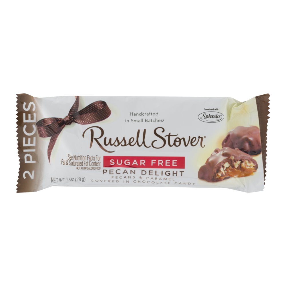 slide 1 of 1, Russell Stover Sugar-Free Pecan Delight Caramel Bar, 1 oz