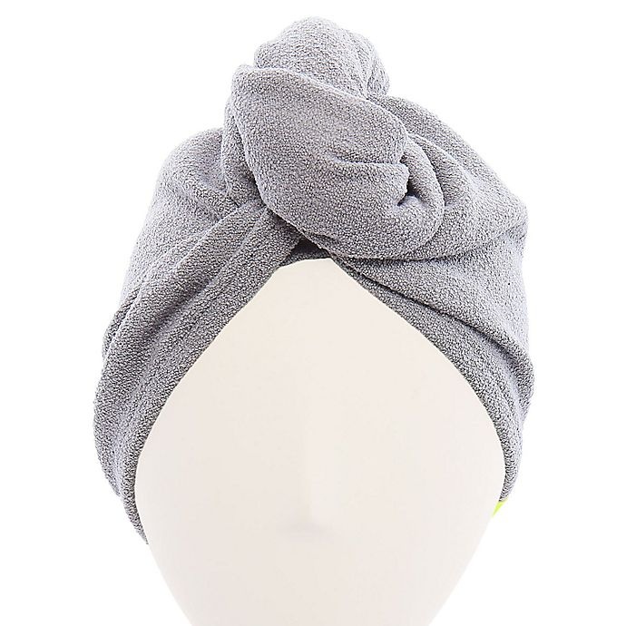 slide 2 of 3, Aquis Super Absorbent Hair Turban - Grey, 1 ct