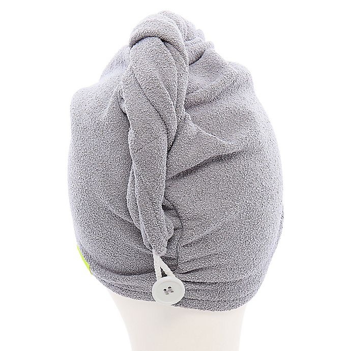 slide 3 of 3, Aquis Super Absorbent Hair Turban - Grey, 1 ct