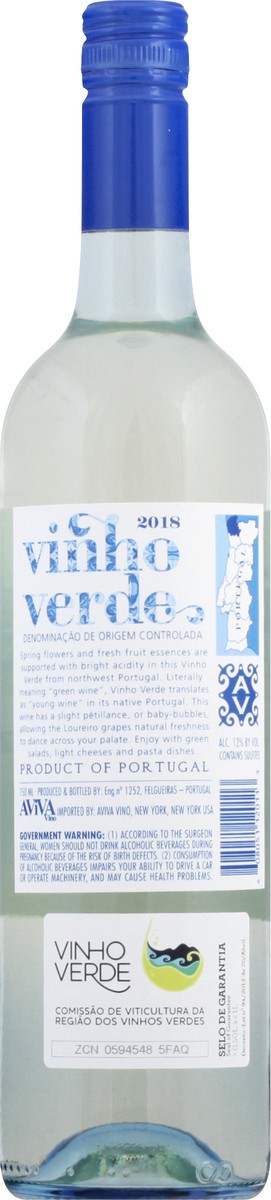 slide 7 of 9, Aviva Vinho Verde White Wine, 750 ml